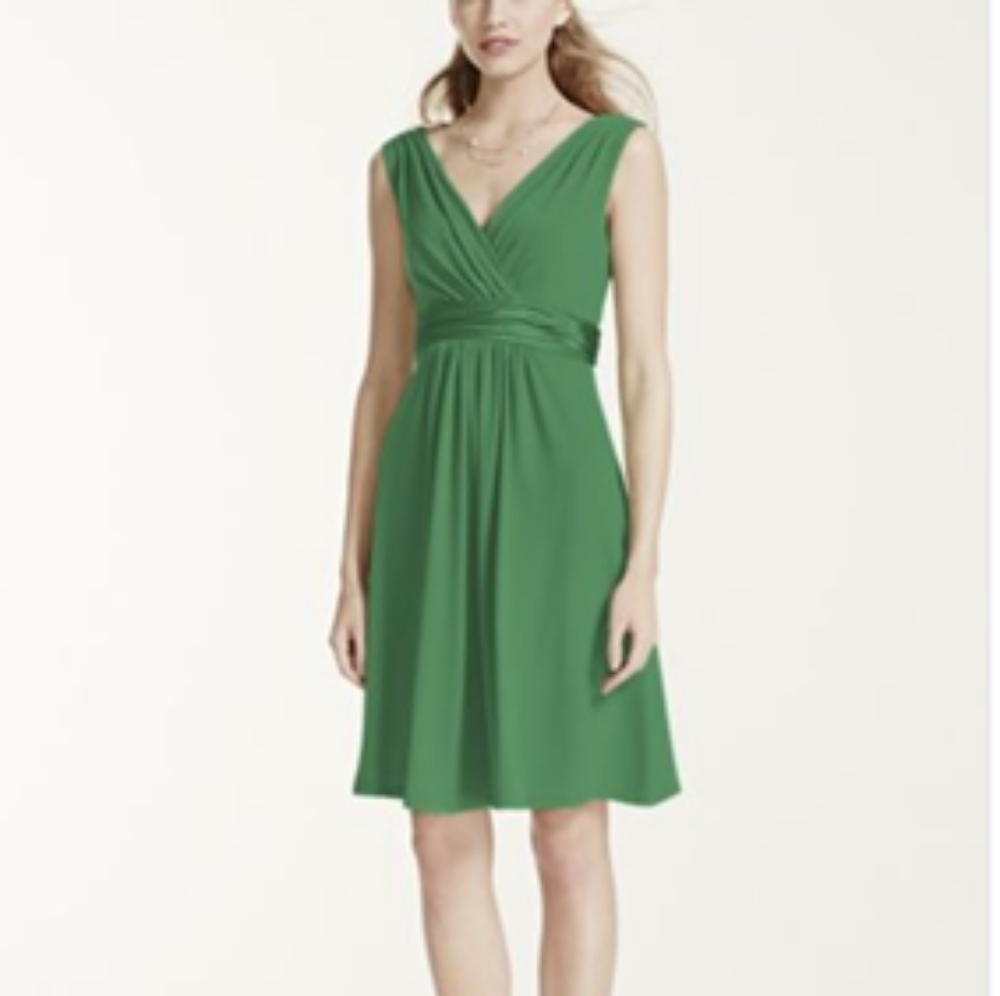 David's Bridal Sleeveless Jersey Dress, Clover
